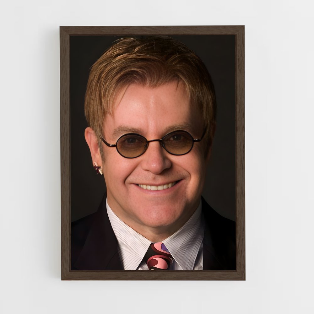 ap-elton john-2 cadre Bois foncé