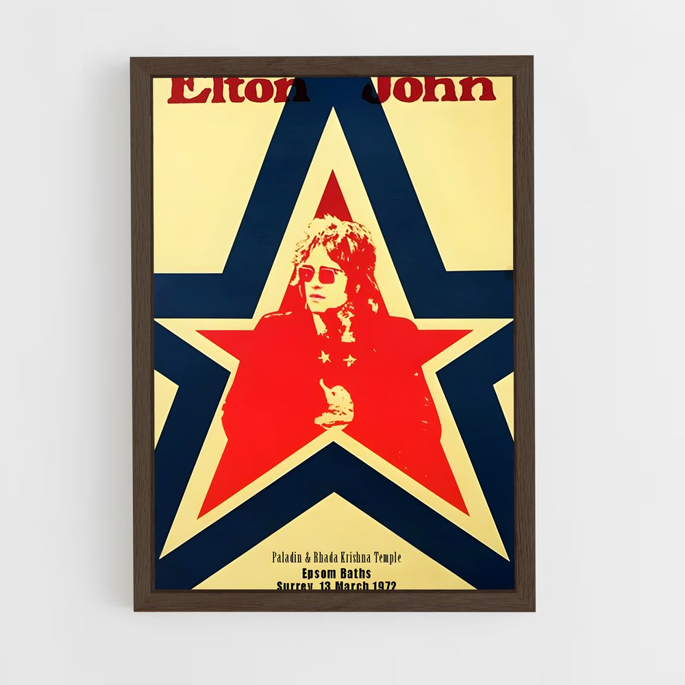 ap-elton john-3 cadre Bois foncé