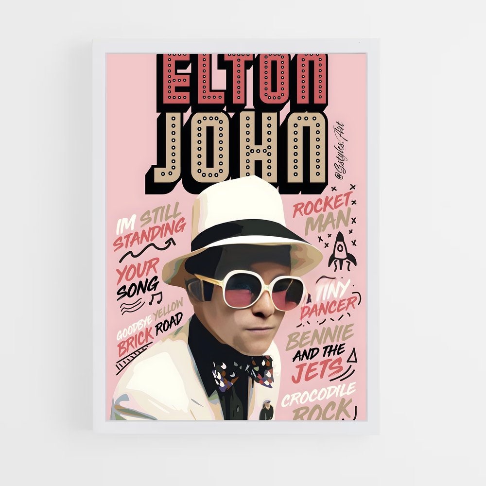 ap-elton john-6 cadre Blanc