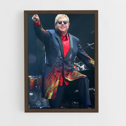ap-elton john-7 cadre Bois foncé