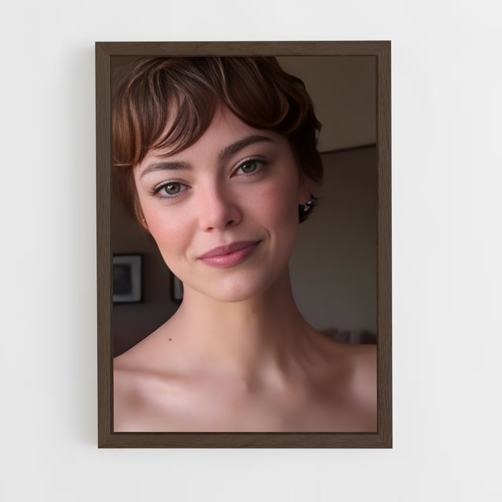 ap-emma stone-6 cadre Bois foncé