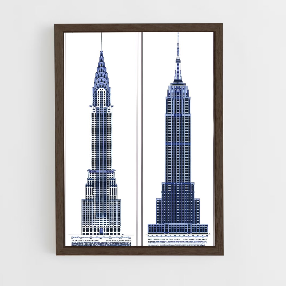 ap-empire state building-11 cadre Bois foncé