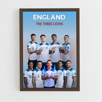 ap-england national football team-4 cadre Bois foncé