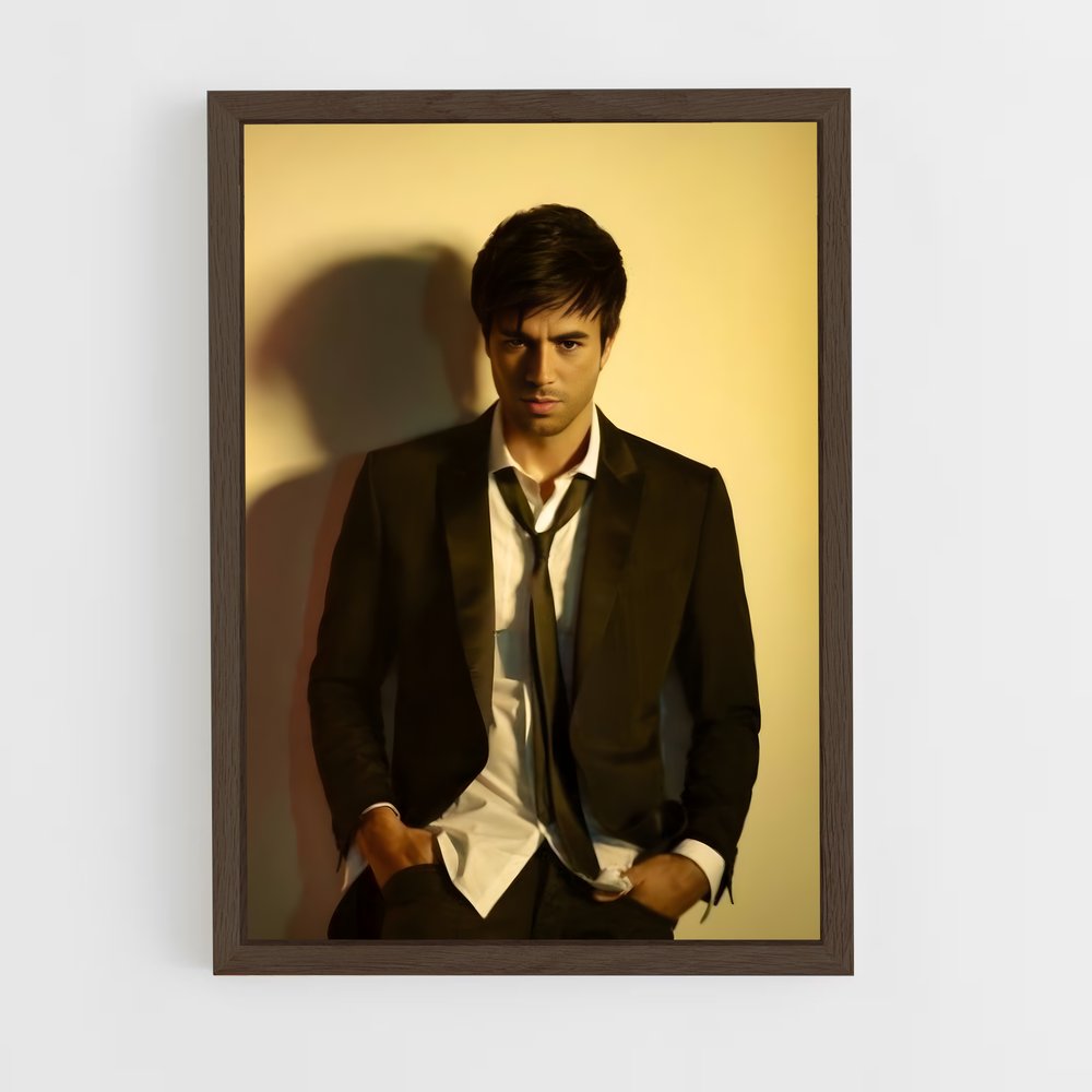 ap-enrique iglesias-3 cadre Bois foncé