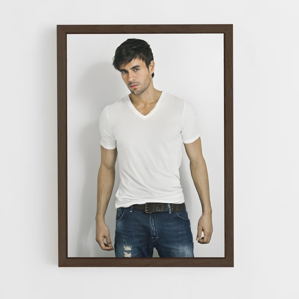 ap-enrique iglesias-5 cadre Bois foncé