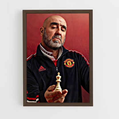ap-eric cantona-1 cadre Bois foncé