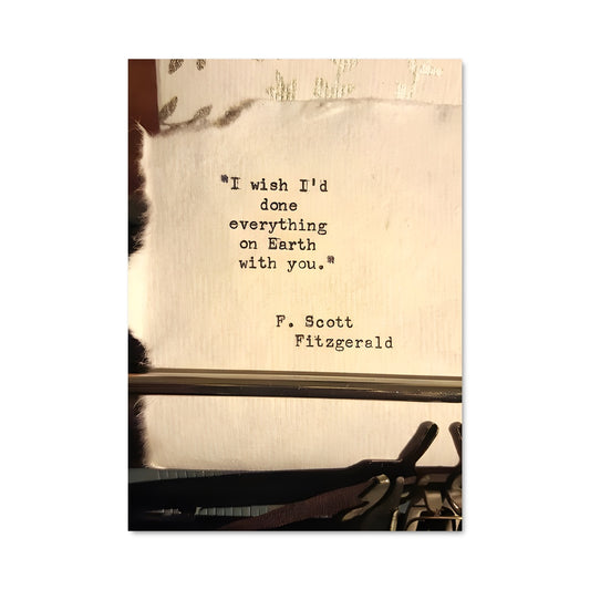 Poster The Great Gatsby Typewriter