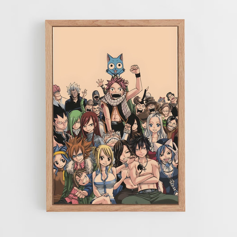 ap-fairy tail-1 cadre Bois clair