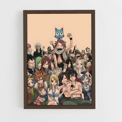 ap-fairy tail-1 cadre Bois foncé