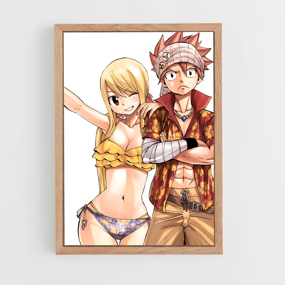 ap-fairy tail-10 cadre Bois clair