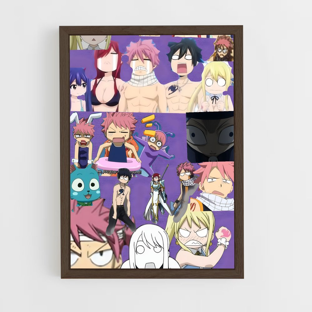 ap-fairy tail-9 cadre Bois foncé