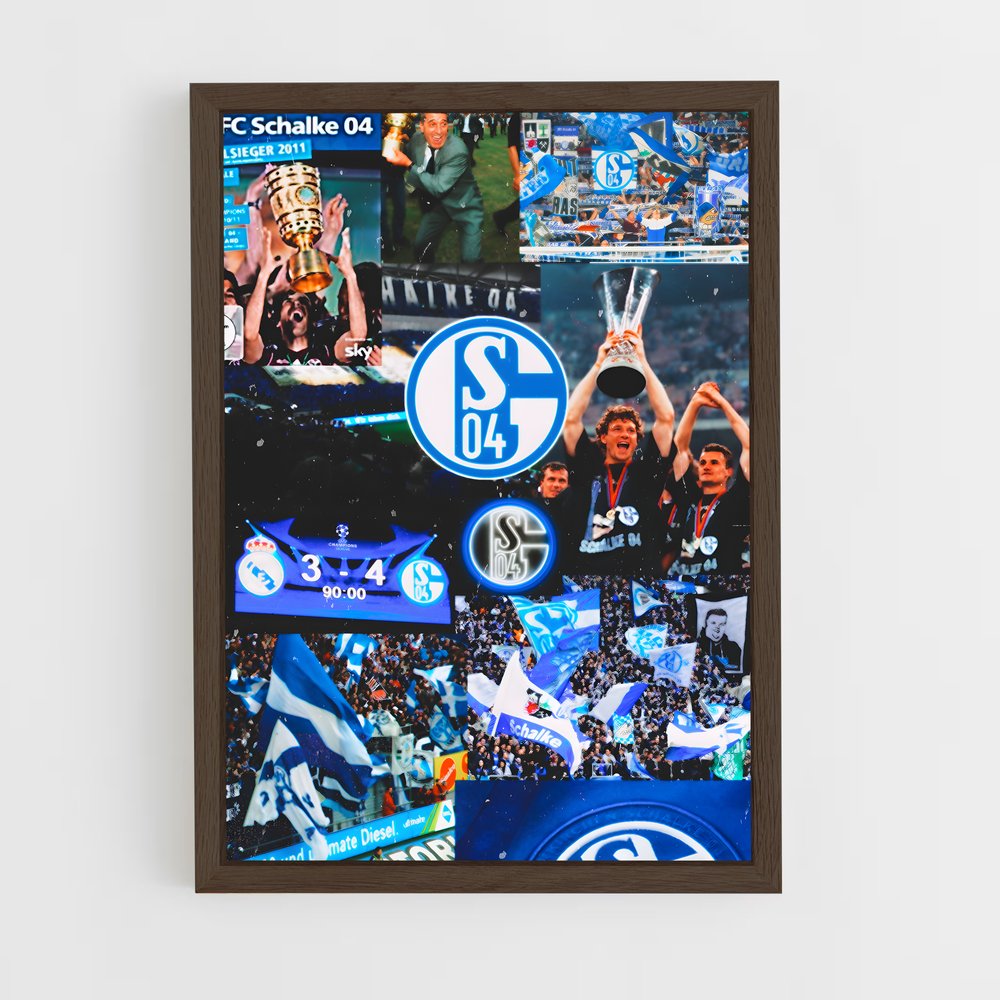ap-fc schalke 04-1 cadre Bois foncé