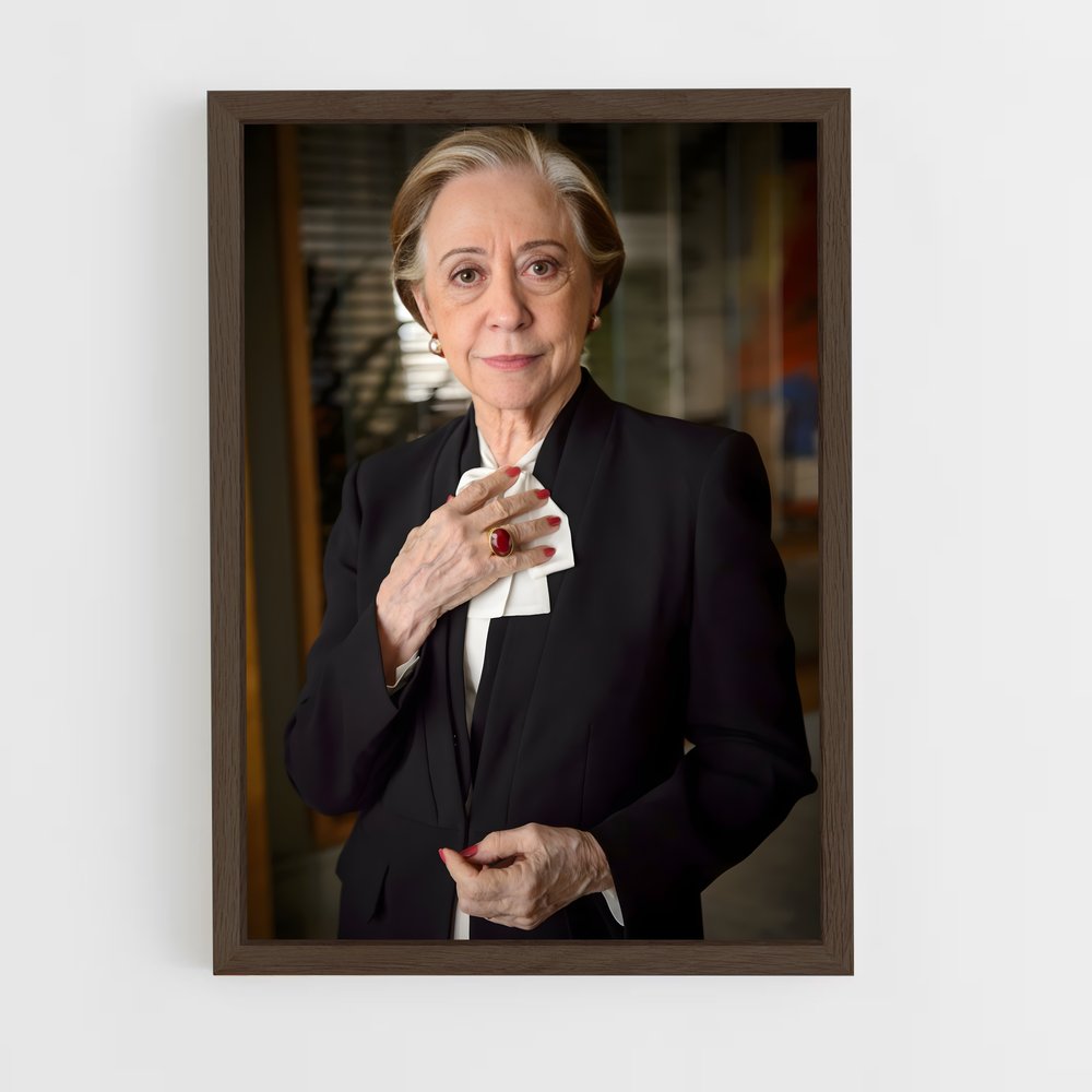 ap-fernanda montenegro-7 cadre Bois foncé