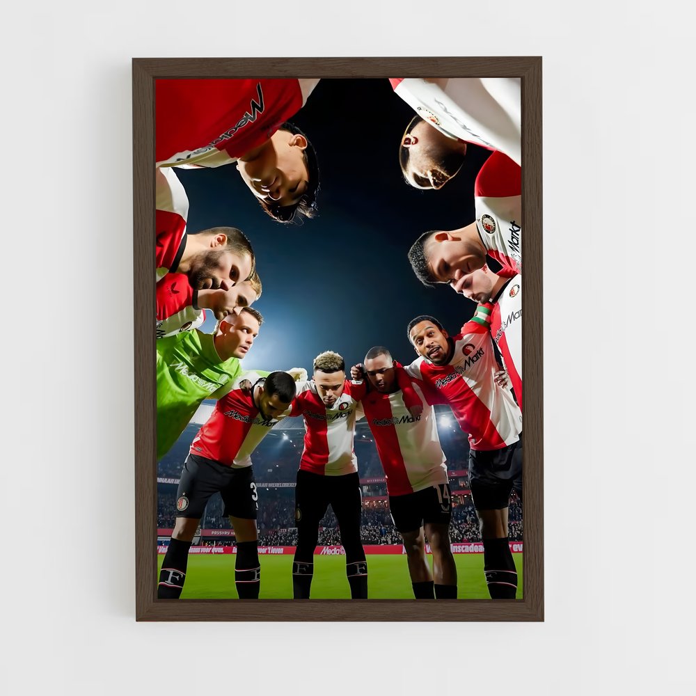 ap-feyenoord rotterdam-5 cadre Bois foncé