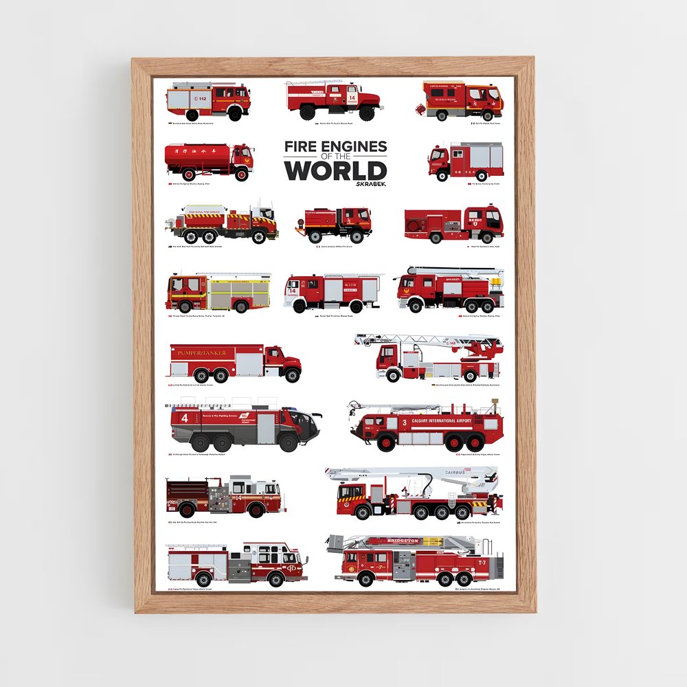 ap-fire trucks-1 cadre Bois clair