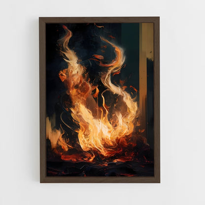 ap-flame-5 cadre Bois foncé
