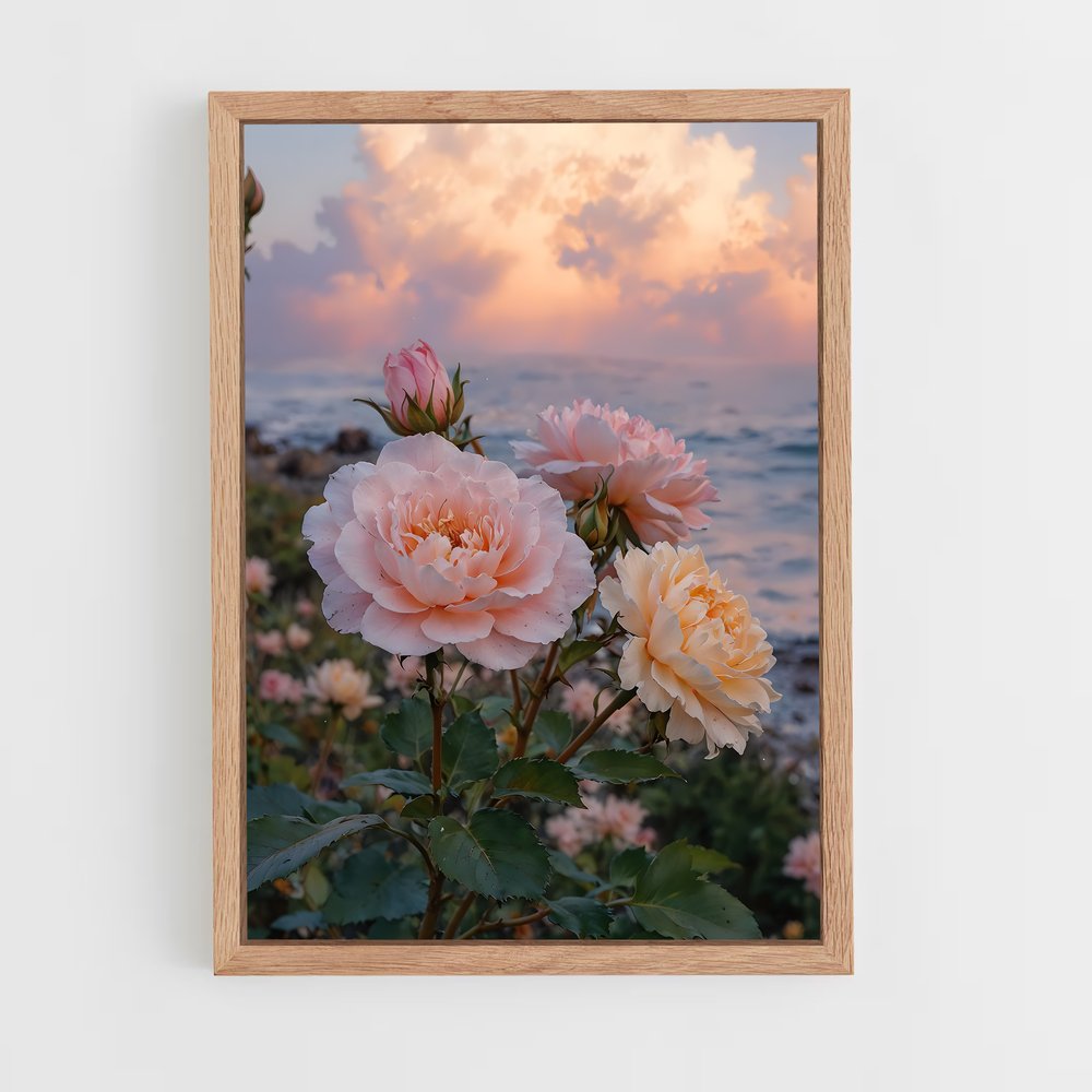ap-flowers-5 cadre Bois clair