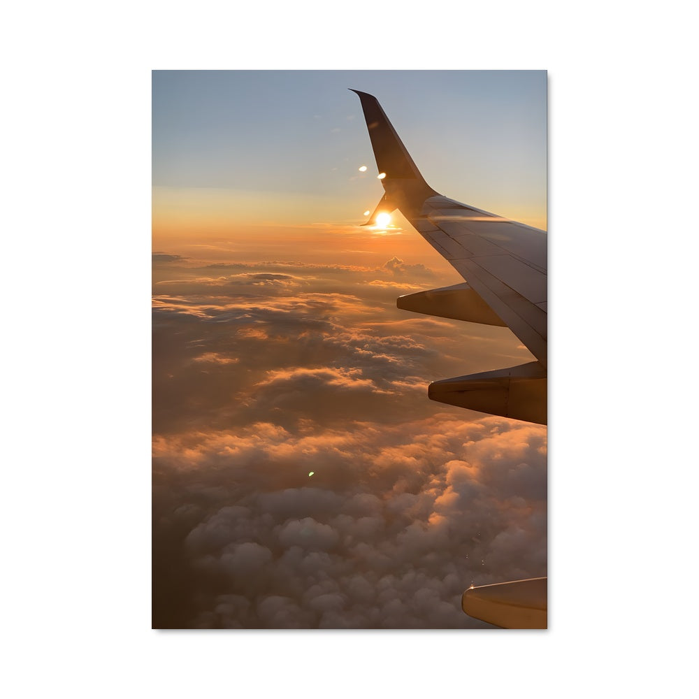 Poster Coucher de Soleil Aérien