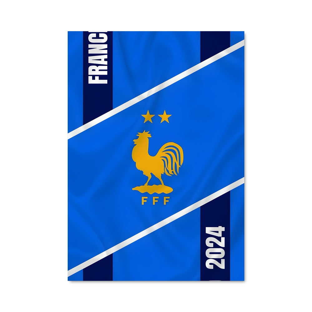 Poster Bleu, Blanc, Football