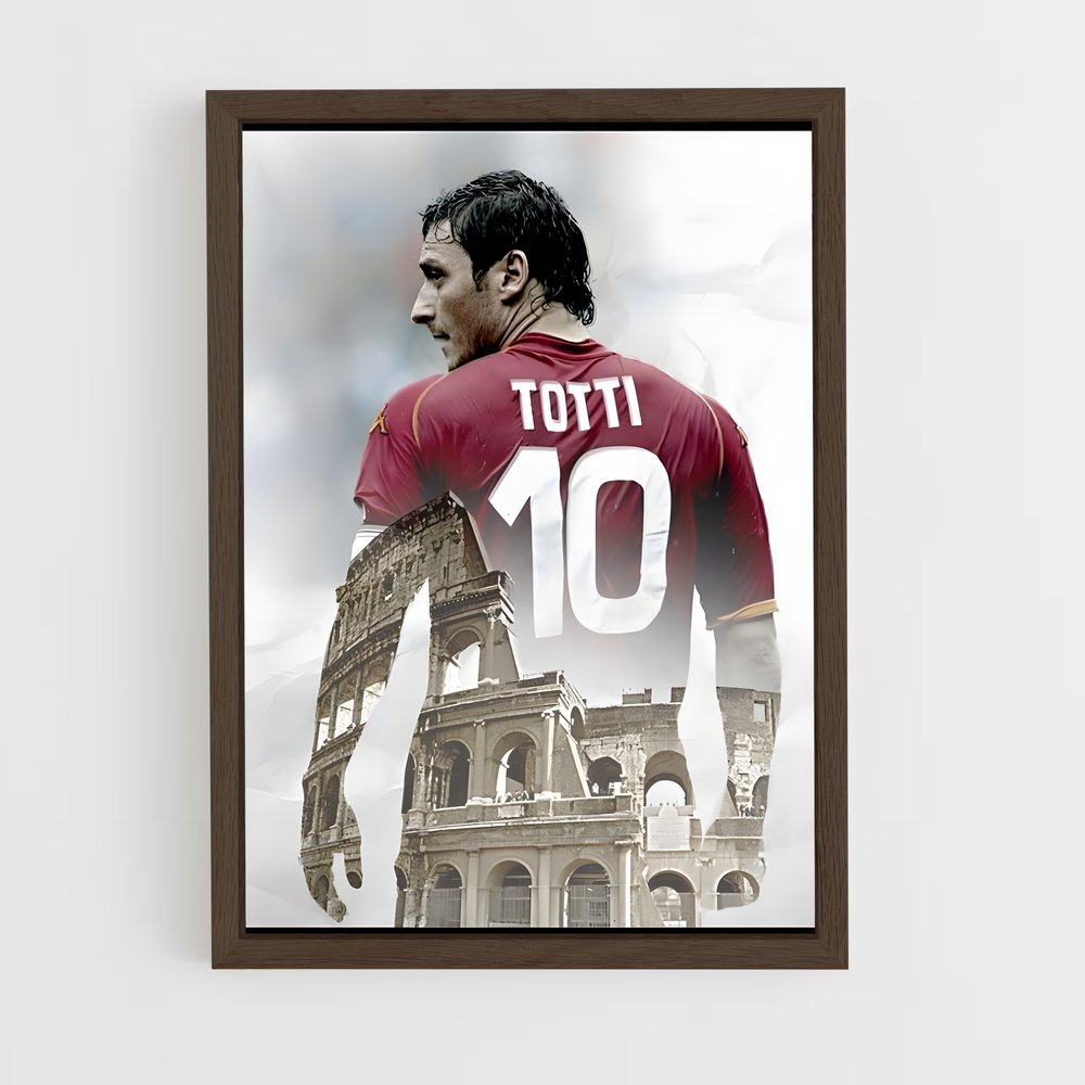 ap-francesco totti-4 cadre Bois foncé