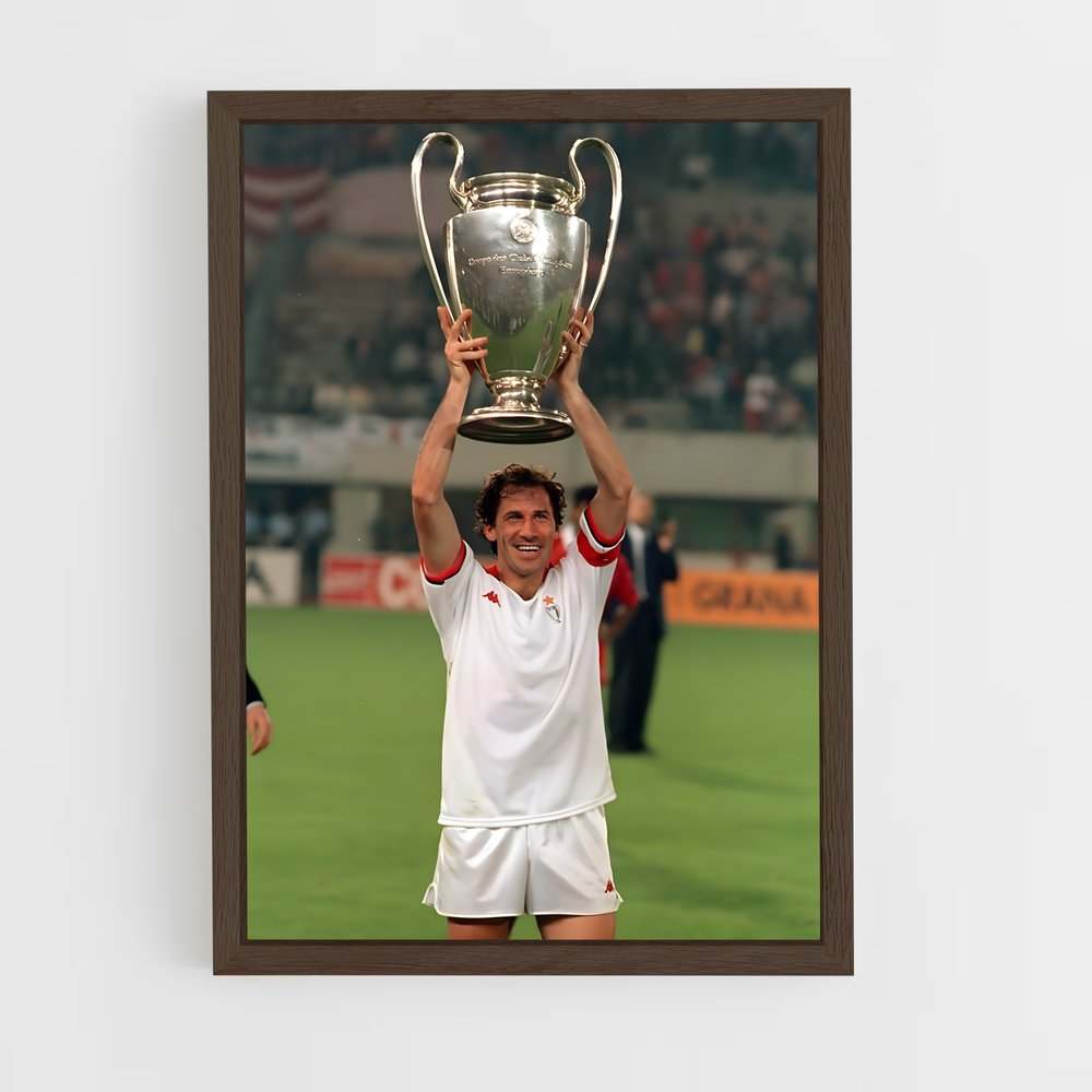 ap-franco baresi-7 cadre Bois foncé