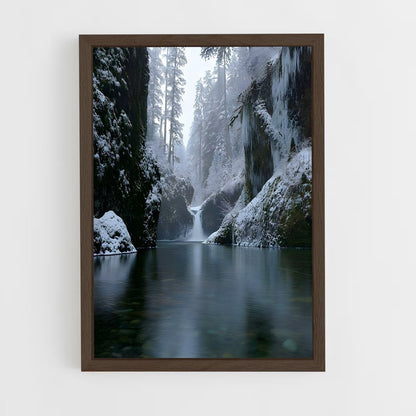 ap-frozen waterfall-2 cadre Bois foncé