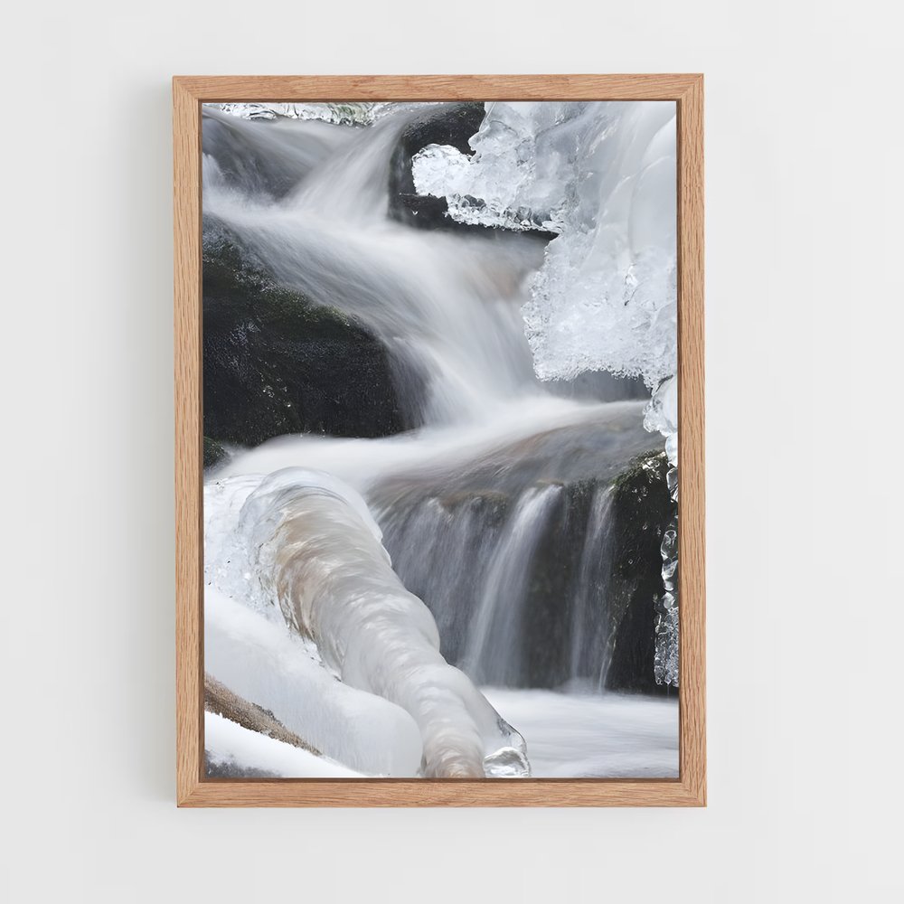 ap-frozen waterfall-4 cadre Bois clair