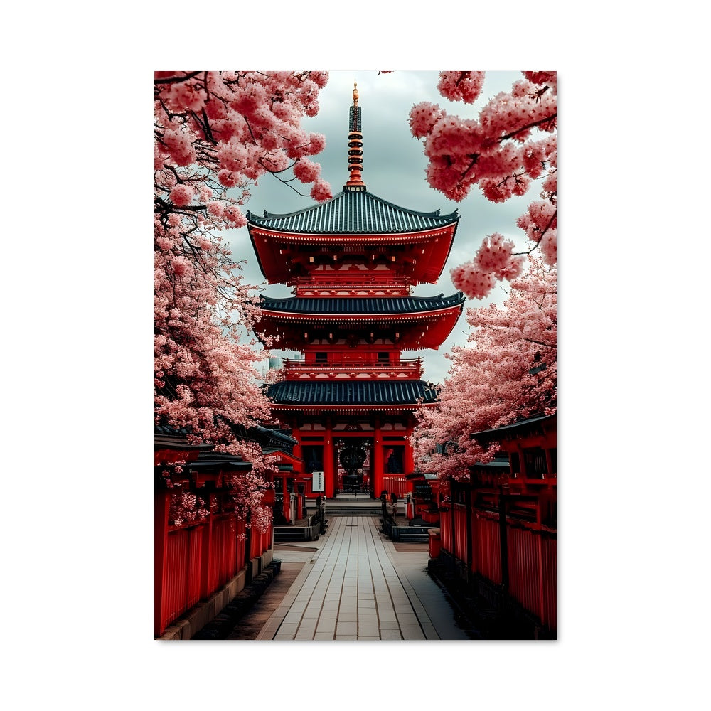 Poster Pagode Écarlate