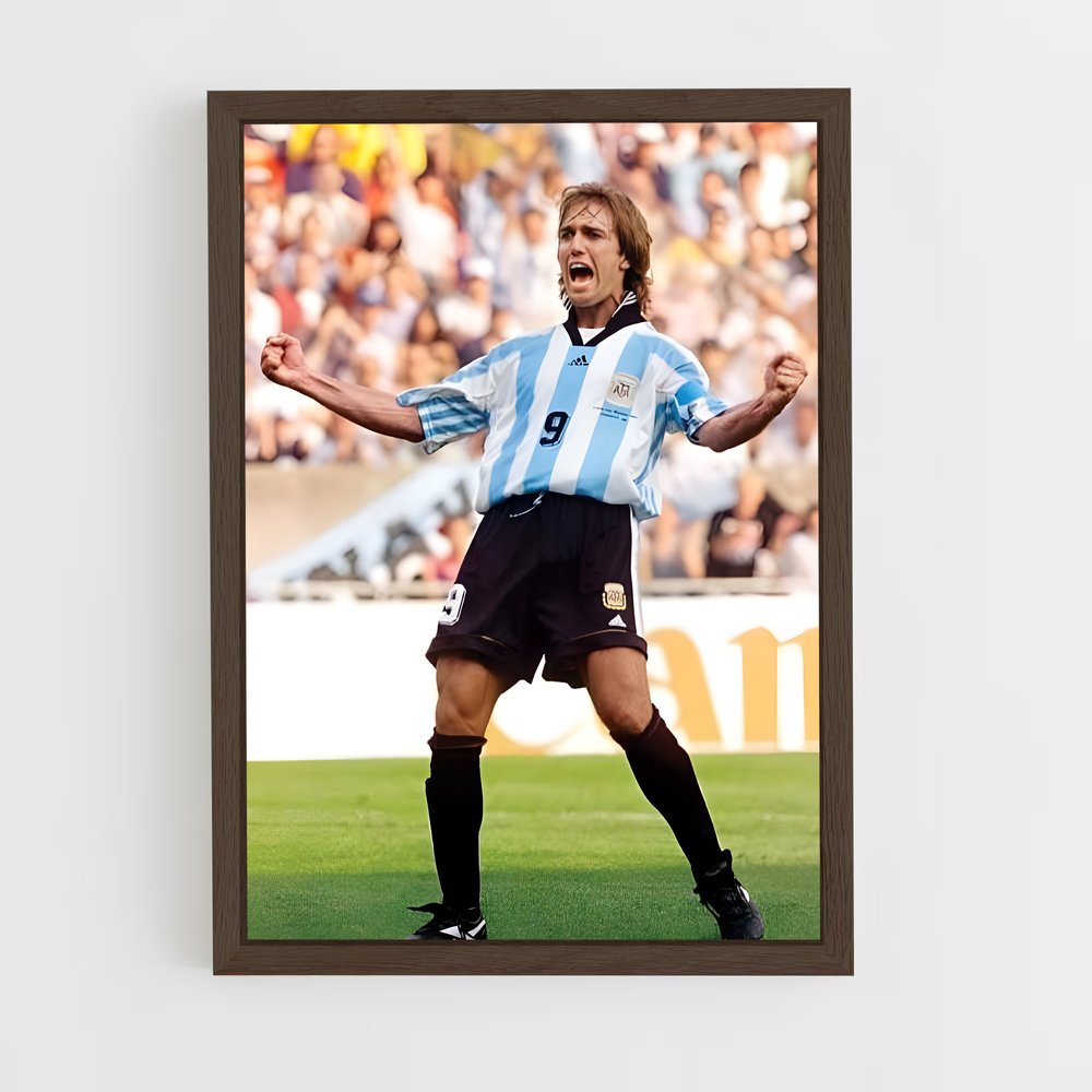 ap-gabriel batistuta-1 cadre Bois foncé