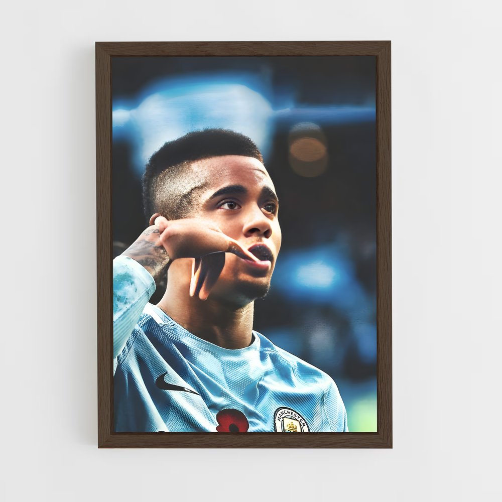 ap-gabriel jesus-3 cadre Bois foncé