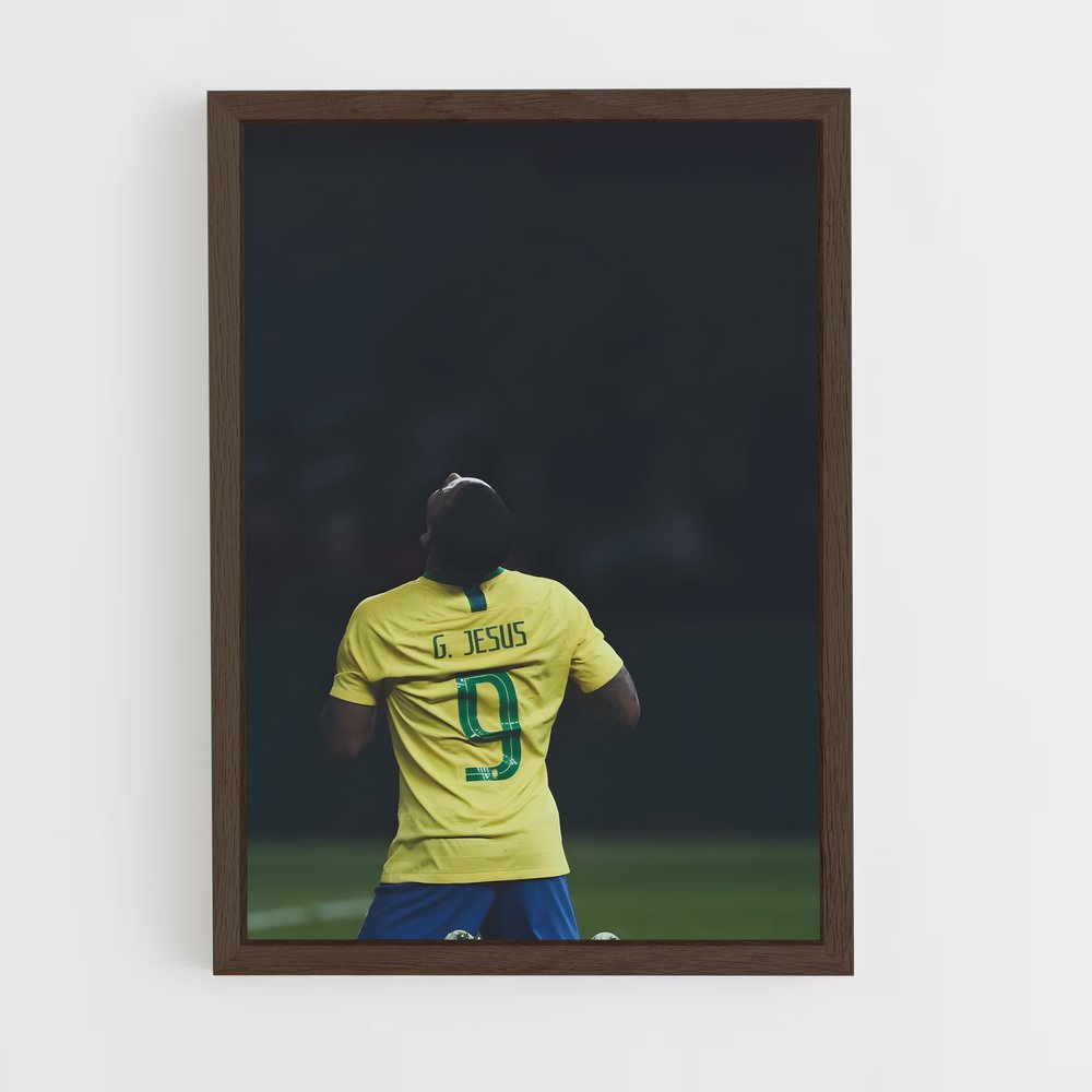 ap-gabriel jesus-8 cadre Bois foncé
