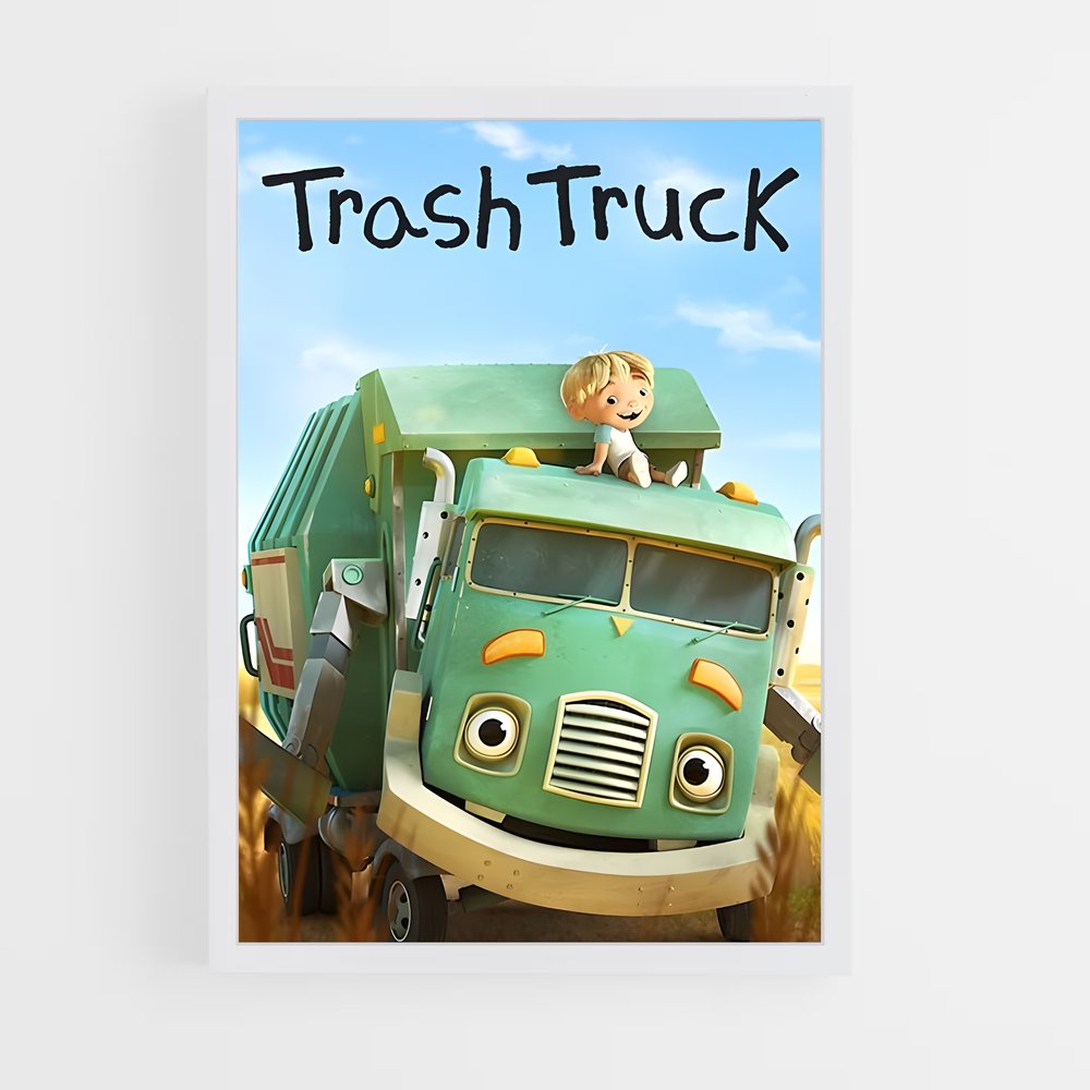 ap-garbage truck-1 cadre Blanc