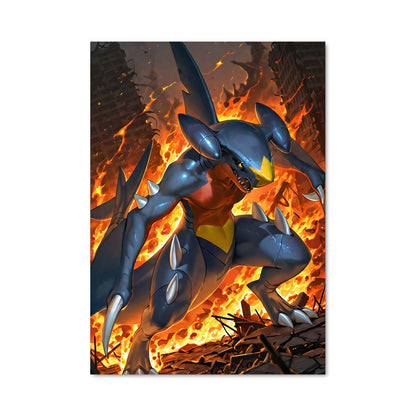 Poster Garchomp en Flammes