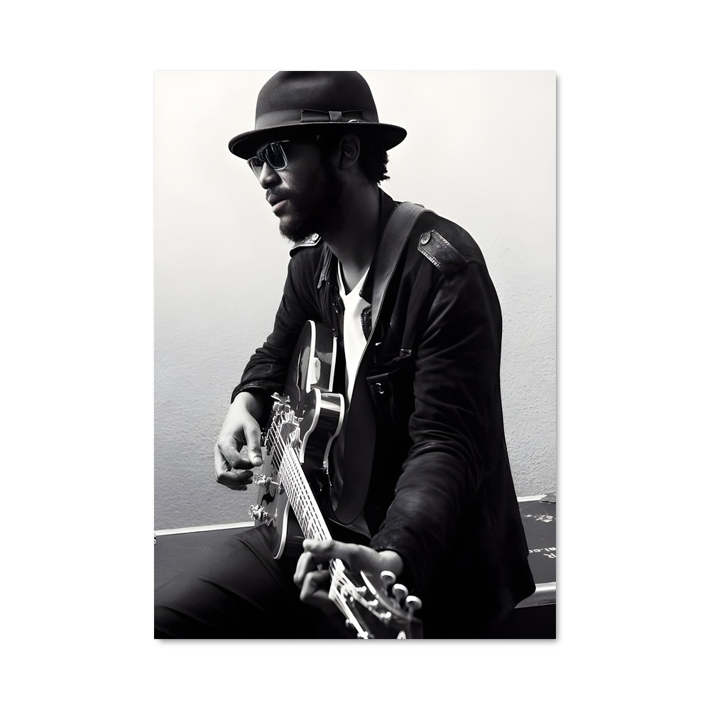 Poster Bluesman à la Casquette