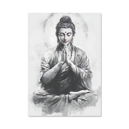 Poster Bouddha Noir et Blanc