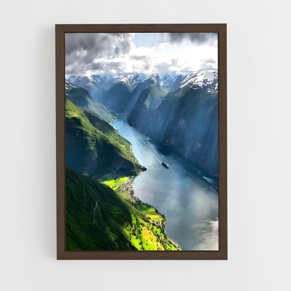 ap-geiranger fjord-2 cadre Bois foncé