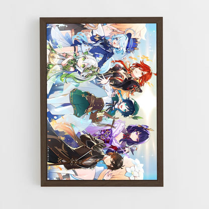 ap-genshin impact-9 cadre Bois foncé