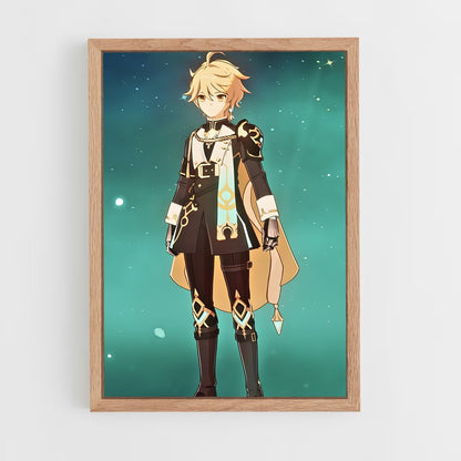 ap-genshin traveler-10 cadre Bois clair