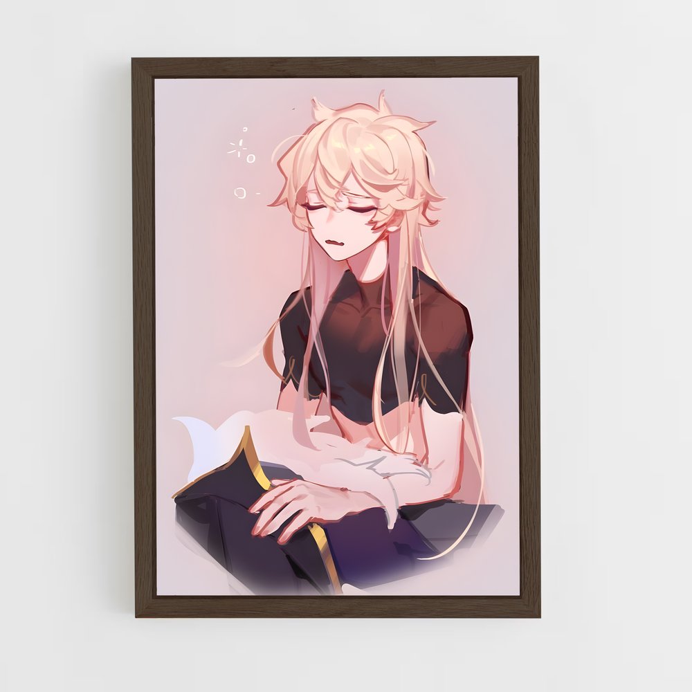 ap-genshin traveler-11 cadre Bois foncé
