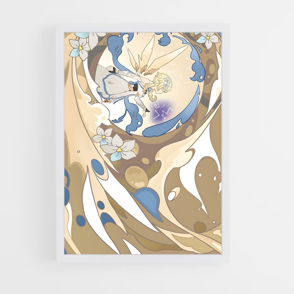 ap-genshin traveler-2 cadre Blanc