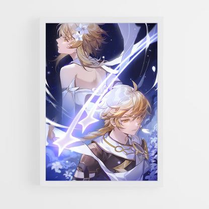 ap-genshin traveler-4 cadre Blanc