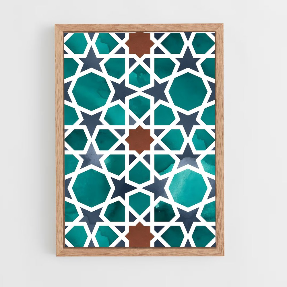 ap-geometric patterns-2 cadre Bois clair