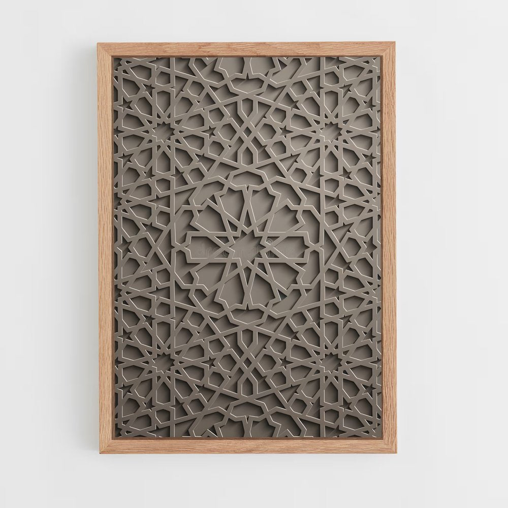 ap-geometric patterns-3 cadre Bois clair