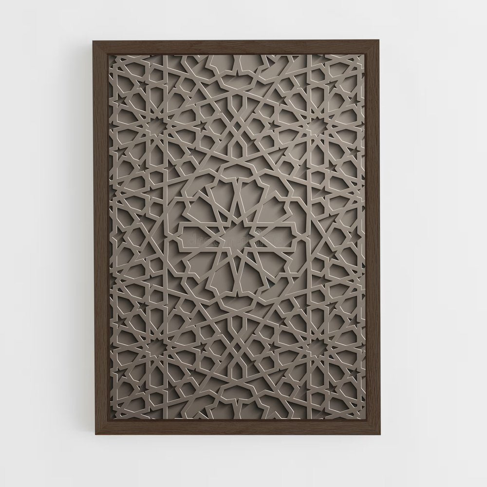 ap-geometric patterns-3 cadre Bois foncé