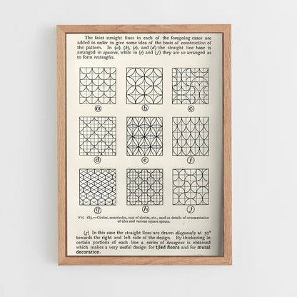ap-geometric patterns-4 cadre Bois clair