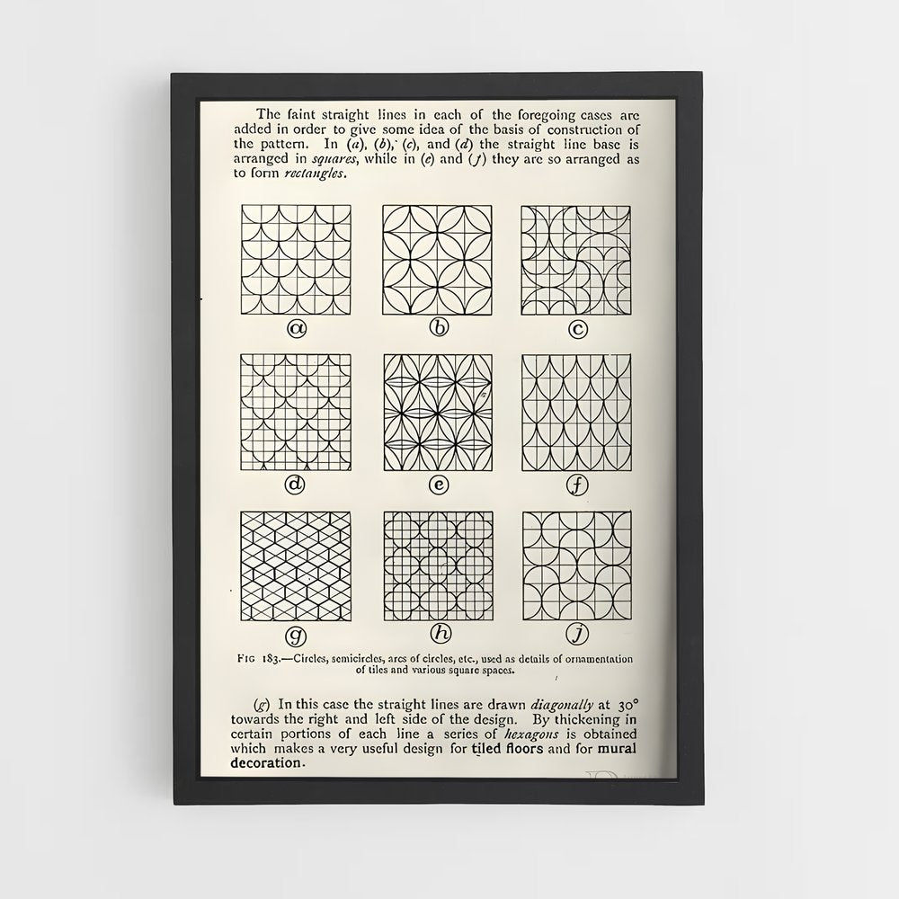 ap-geometric patterns-4 cadre Noir