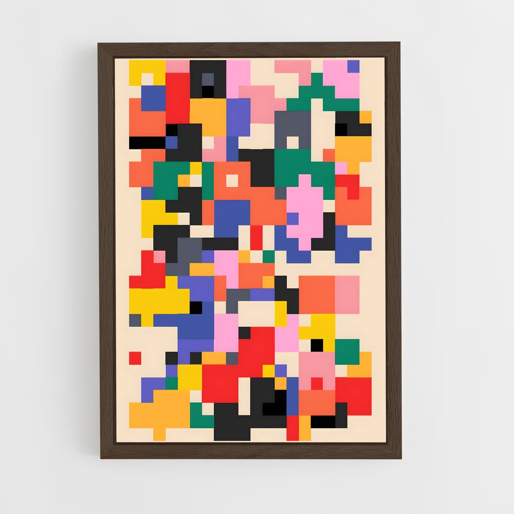 ap-geometric patterns-8 cadre Bois foncé