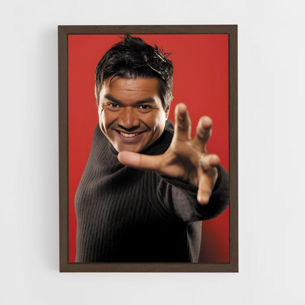 ap-george lopez-3 cadre Bois foncé