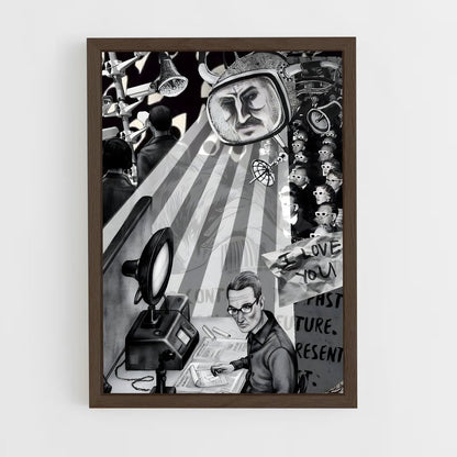 ap-george orwell-5 cadre Bois foncé