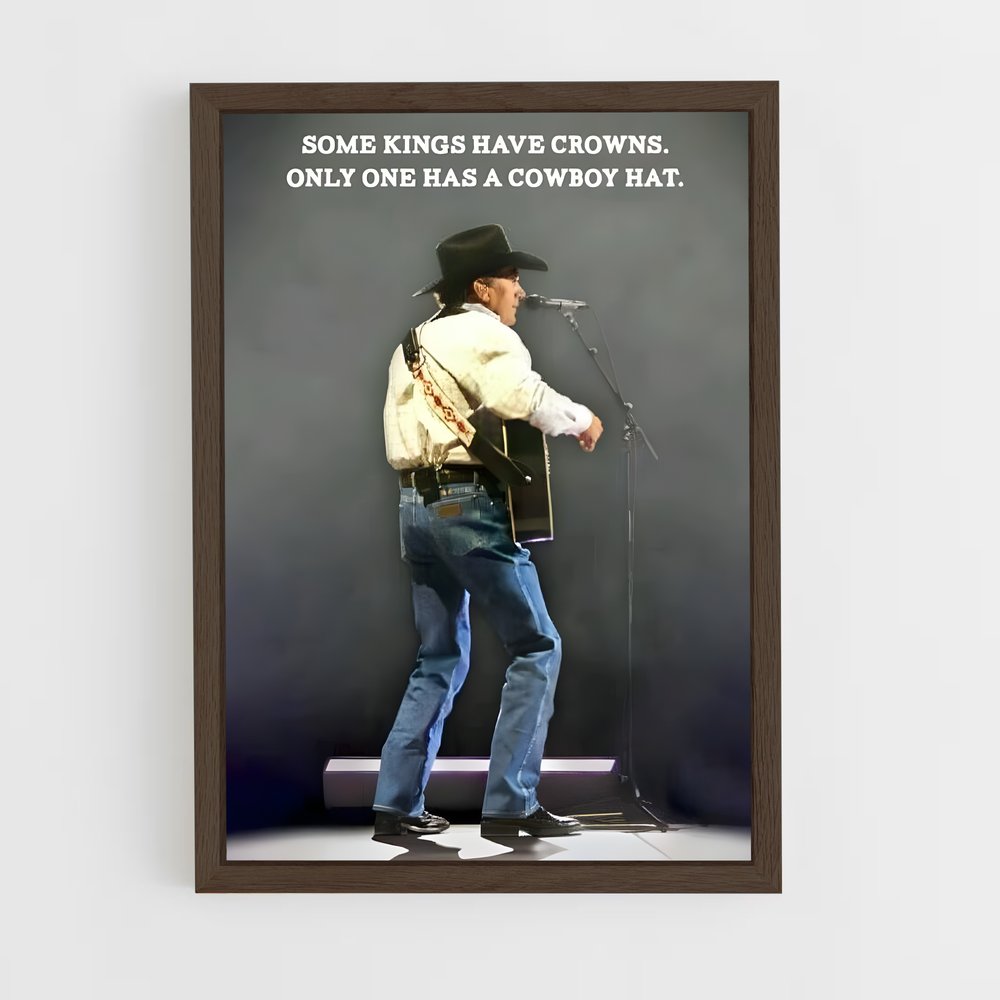 ap-george strait-10 cadre Bois foncé